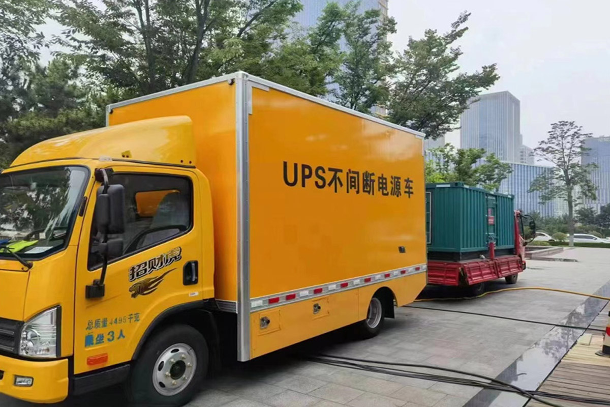 鸠江发电机租赁施工现场