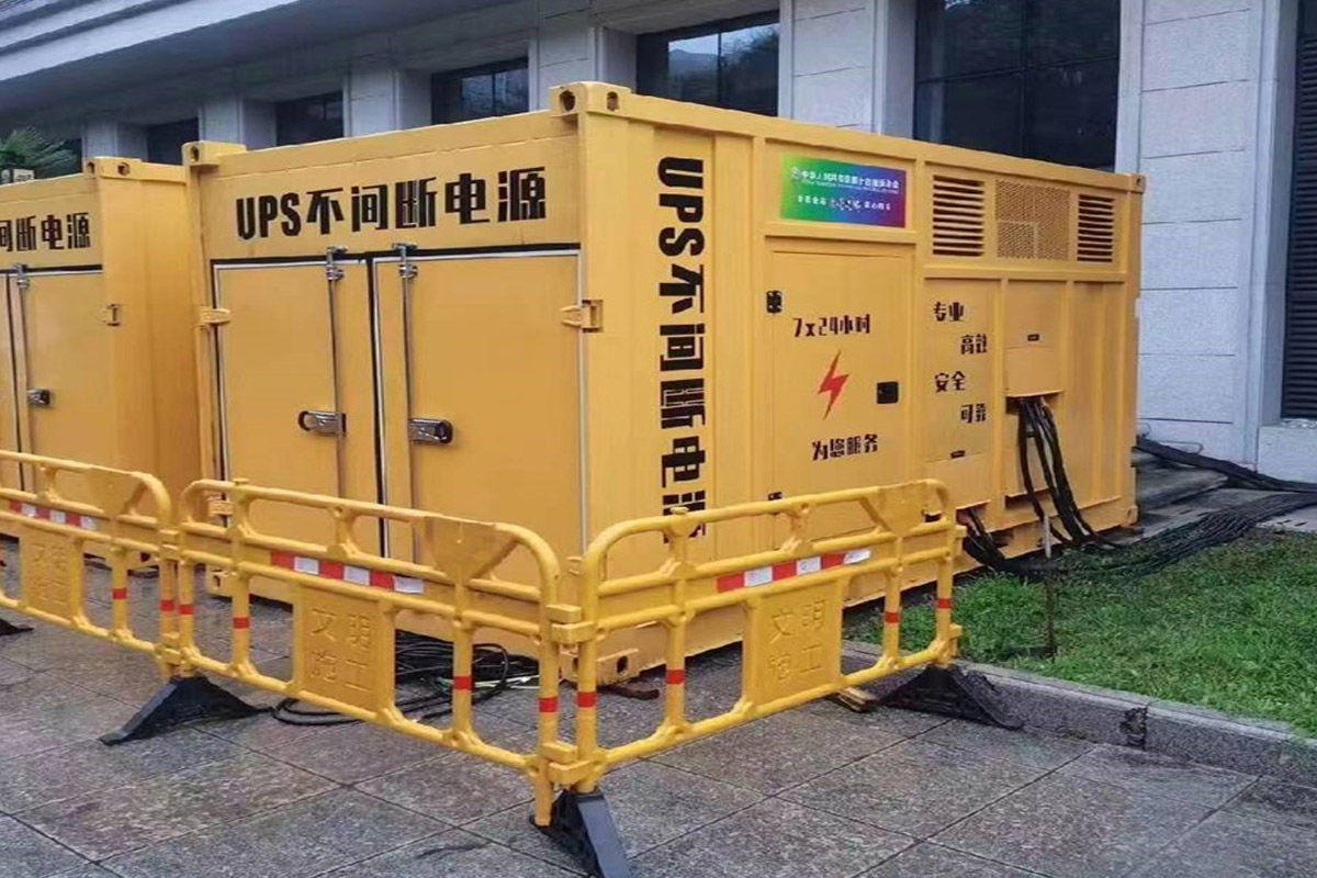 鸠江发电机租赁施工现场